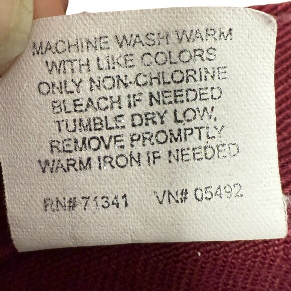 EUC‎ Women's L.L. BEAN Burgundy Denim Straight Leg Jeans | Size 16R - Picture 6 of 7